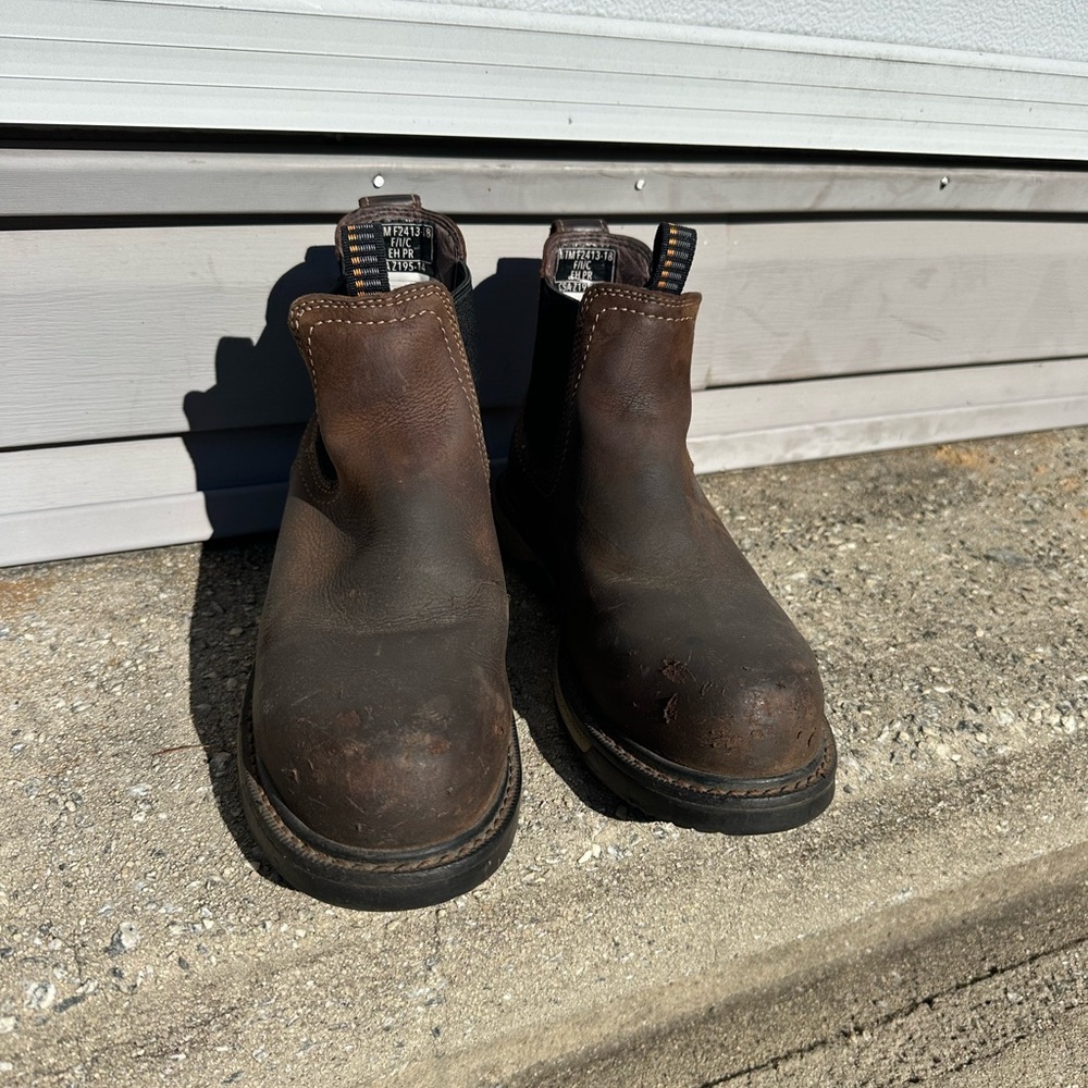 Ariat Woman’s Brown Leather Steel Toe Boots